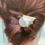 シャーベットカラー パステル シェル 紫陽花 ヘアカフ ヘアアクセサリー  花 ポニーフック