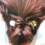 春の訪れ ミモザ ヘアバトン ヘアアクセサリー  イエロー 黄色 フラワーアクセサリー