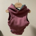 ワッフルニットタンクピンクSサイズフレブル服