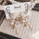 ハートパール♡ジャラジャラピアス/イヤリング