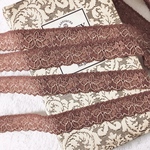 2m 綺麗 花 フラワー ストレッチレースブレード ブラウン BK200401 ハンドメイド 手芸 素材 材料 DIY