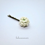 レース糸♡シロツメクサのヘアピン