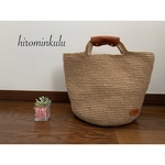 ハンドメイド　麻紐バッグ　Lサイズ　麻ひもバッグ　マルシェバッグ