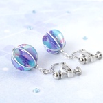 雨の日の散歩も楽しい紫陽花柄のペーパーピアス/イヤリング【季節限定】