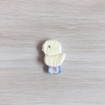リボンが選べる名札付けワッペン【 ひよこ 】
