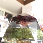 オルゴナイト   神聖幾何学 ペリドット＆ガーネットエネルギー創造パワースポット