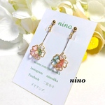 🌸揺れるパステルカラーの桜🌸の選べるイヤリング&ピアス&マグネットピアス&サージカルステンレス