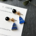 2way lapis lazuli  & black onyx     ゆらゆら揺れる