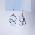 ミニシャボン玉ピアス/イヤリング 《ブルー》