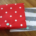 自粛応援サービス付きマスク入れポーチ　加工生地