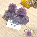 ◯花くらげピアス　パープル