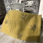 ガーゼカバー（マスタードイエロー刺繍🌿）