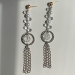 しずく×パール×シルバーピアス