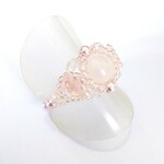 ローズクォーツを使ったプリンセスリング