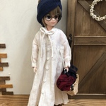 リカちゃん服＊ナチュラル切り替えワンピース