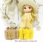 お客様ご予約品です‎٭¨̮ ‎ 4.5cm ナチュラル＆レモンミニミニトランク　ドールハウスsize