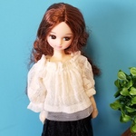 袖レーストップス・ドール服.リカちゃんブライスの洋服