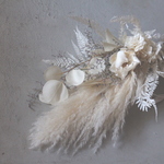 再販スタート　パンパスグラスとユーカリのホワイトスワッグ・ドライフラワー