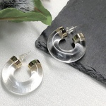クリア　フープピアス