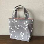 ♡snoopyayk様専用ページ♡　グレーチェリー柄　サイズオーダーバッグ