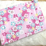 2枚セット華やか可愛い サクラ柄 裏布タオル素材のふわふわマスク(洗えるマスク)