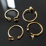 *1pcs*　リング土台　指輪　アクセサリーパーツ　ゴールド