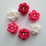 【送料無料】つまみ細工❋花パーツ　(１８)