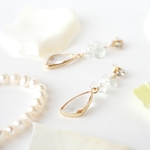 氷片のクリスタル ピアス＆イヤリング