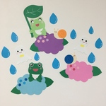 〈壁面飾り〉〈保育〉〈春夏〉紫陽花咲く♡かえるとかたつむりの梅雨の壁面飾り♡
