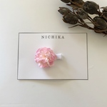 ▼▼  一点もの　お花のヘアクリップ  ピンク▼▼