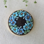刺繍ブローチ3.5 忘れな草