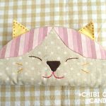 *八割れ猫ちゃんのお昼寝メガネケース（ペンケース）*