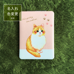 茶白猫のコンパクトミラー＊名入れ色変更可能