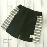 大幅値下げ　セール！【100】黒✕ボーダー　切り替えショートパンツ