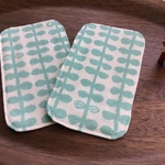 リーフ柄ダブルガーゼ✳︎ インナーマスク　2枚セット