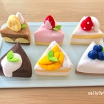 フェルトのケーキ♡Cafeケーキ♡フェルトままごと