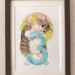原画「3匹目のねこ」（送料込）