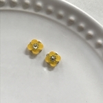 菜の花のプチピアス／イヤリング