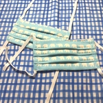 【4/5発送】マスクキット　こども用　おとな用　みずいろぞう柄