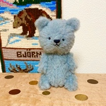 第一段⑩ 水色ベアさん　テディベア　ハンドメイド