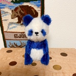 12.青色パンダさん　テディベア　ハンドメイド