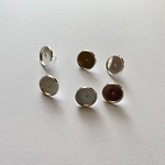 ミール皿付きピアス（シルバー/6個）*真鍮*16mm