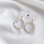 flower beads hoop pierce/earring