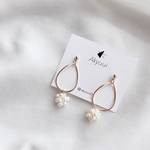 pearl ball pierce/earring