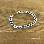 オールステンレス製 喜平チェーンブレスレット 幅8.4mm