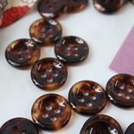 べっ甲ボタン(N-5)　15mm　6個入り
