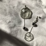 クリア×シルバー　ピアス/イヤリング