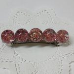 ☆球体レジンのお花バレッタ8㎝☆