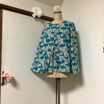 ハーフリネン　ペプラムジャケット💕