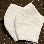 ☆立体ハンドメイドマスク少し小さめ2枚セット☆薔薇柄ルシアン